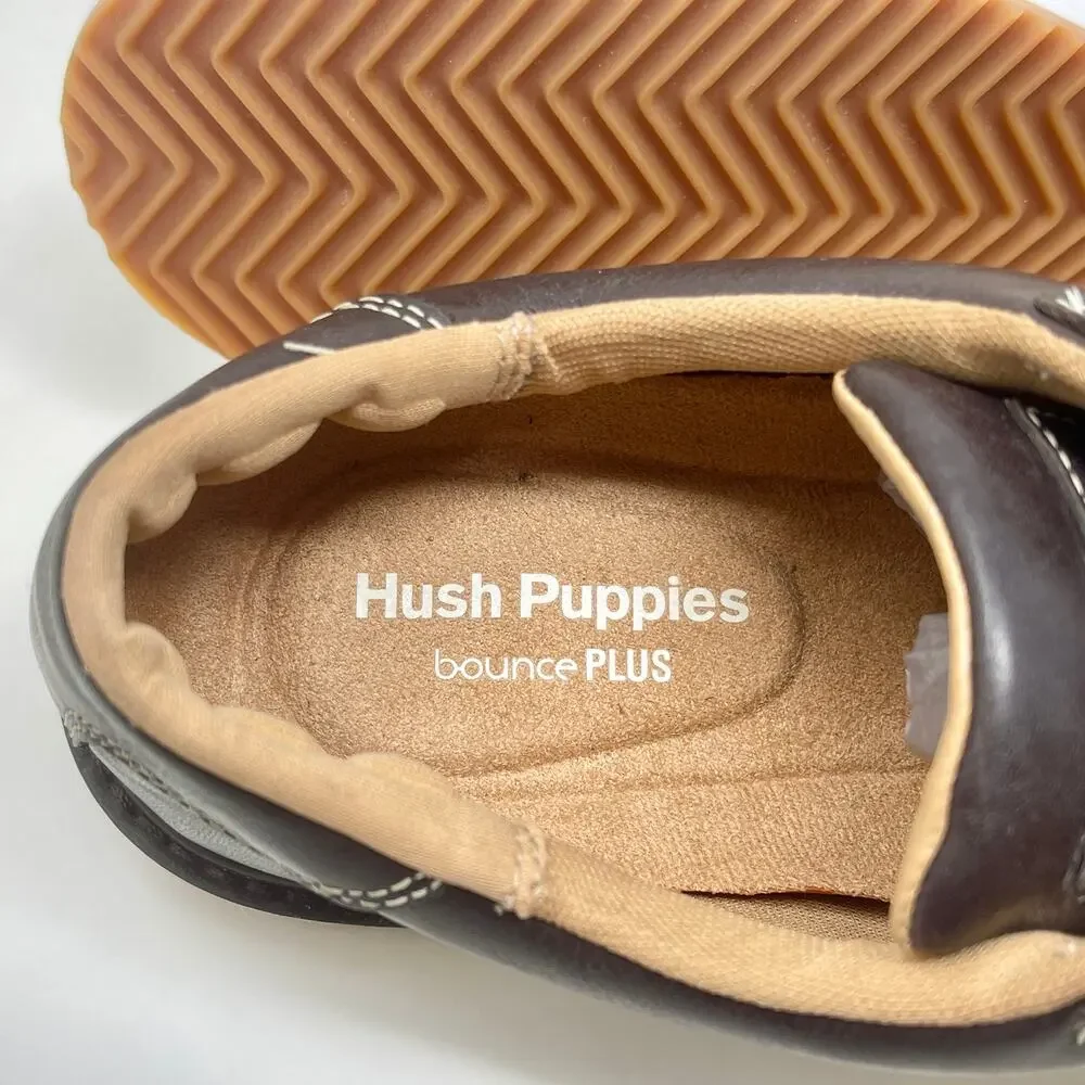 Hush Puppies Keaton Sneakers Leather Mens‎ 7 Dark Brown 114.9=K.10.4